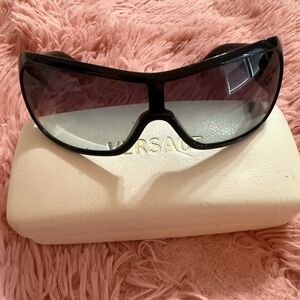 Versace Vintage Sunglasses - Black with rhinestone Accents